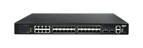 DCN L3 layer aggregációs switch PIM router funcióval 8x 10/100/1000Base-T RJ45 + 24x 100/1000Base-X SFP+ + 2x 40GBase-X QSFP