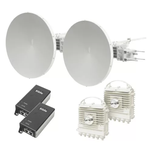 EtherHaul-8010FX komplett LINK, 65cm antennával, szerelőkészlettel, PoE táppal, 10Gbps FDX