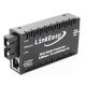 LinkEasy EMC média konverter, 1 x 10/100 Base-T + 1 x MM, 2KM, SC, 1310nm, fémházas, külső PSU