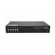 DCN Smart menedzselhető PoE Access Switch, 8x10/100/1000Base-T PoE+ port, 120W PoE power budget +
2x100/1000Base-X SFP, Fanless, AC tápegység, 0° +50°, 1U