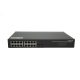 DCN Smart menedzselhető PoE Access Switch, 16x10/100/1000Base-T PoE+ port, 250W PoE power budget +
2x100/1000Base-X SFP, Fanless, AC tápegység, 0° +50°, 1U
