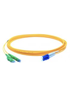   E2000/APC-LC/PC SM duplex patch kábel, OS2 G657.A1 fiber, LSOH 2m