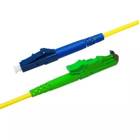   E2000/APC (R&M)-LC/UPC monomódusú szimplex patch kábel, 2mm LSOH köpeny, OS2 G657.A1 szál, 2m