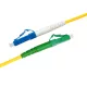 LC/UPC-LC/APC monomódusú szimplex patch kábel, 2mm LSOH köpeny, OS2 G657.A1 szál, 0,5m