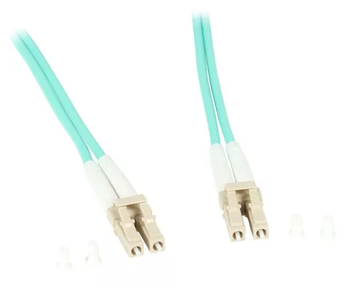 LC/UPC multimódusú duplex patch kábel, 2mm LSOH köpeny, OM3, 2m