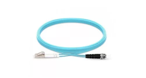 LC/UPC-ST/UPC multimódusú duplex patch kábel, 3mm LSOH köpeny, OM3, 20m