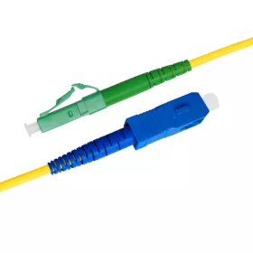   SC/UPC-LC/APC monomódusú szimplex patch kábel, 2mm LSOH köpeny, OS2 G657.A1 szál, 1m