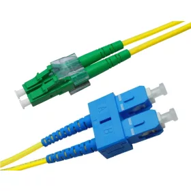   SC/UPC-LC/APC monomódusú duplex patch kábel, 2mm LSOH köpeny, OS2 G657.A1 szál, 1,5m