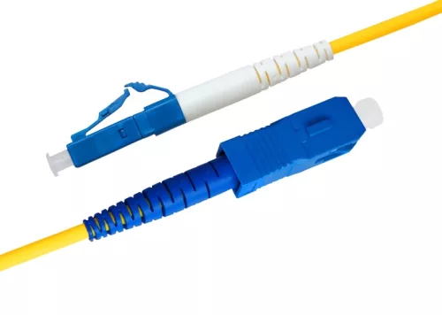 SC/UPC-LC/UPC monomódusú szimplex patch kábel, 2mm LSOH köpeny, OS2 G657.A1 szál, 10m