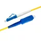 SC/UPC-LC/UPC monomódusú szimplex patch kábel, 2mm LSOH köpeny, OS2 G657.A1 szál, 1m