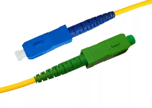 SC/UPC-SC/APC monomódusú szimplex patch kábel, 2mm LSOH köpeny, OS2 G657.A1 szál, 8m