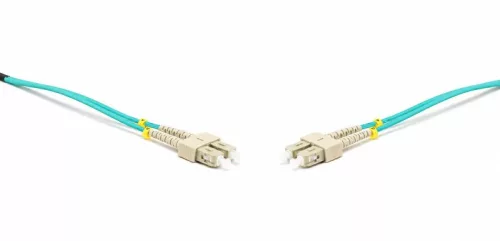 SC/UPC multimódusú duplex patch kábel, 3mm LSOH köpeny, OM3, 10m