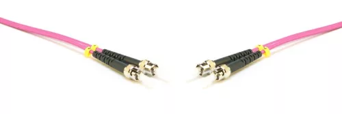 Duplex patch kábel  4 x ST/UPC csatlakozóval, 3mm duplex core 50/125 OM4 LSZH, 20 m
