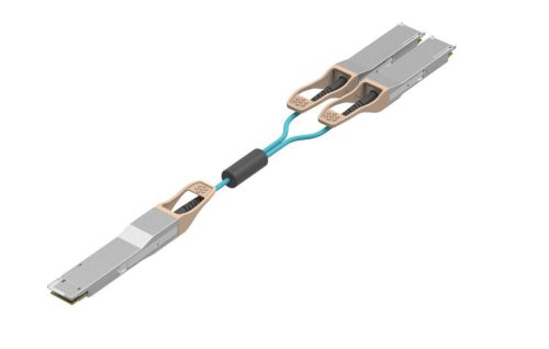 Gigalight 200G QSFP-DD - 2x100G QSFP28 aktív optikai kábel (AOC), 30m, OM3 MMF