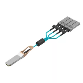   Gigalight 40G QSFP+ / 4xSFP+ hibrid aktív optikai kábel (AOC), 25m, OM3 MMF, 0~70 hőm. tart.