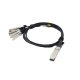 Gigalight 40G QSFP+ / 4xSFP+ hibrid passzív réz kábel, 1m, AWG30, 0~70 hőm. tart.