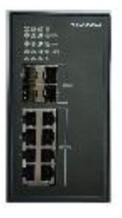 L2 DIN sínes menedzselhető ipari switch, 2xSFP + 8xGE RJ45,1xAC (110-220V AC/170~300 VDC)