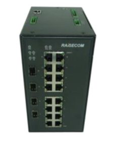   L2 DIN sínes menedzselhető ipari switch, 4x100/1000 SFP + 16xGE RJ45 + alarm, 2xDC (20~72 VDC)