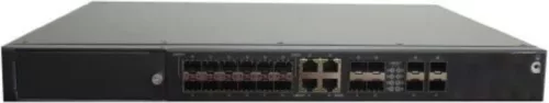 L2 menedzselhető ipari switch, 19"RM, 4x10G SFP++4xGE combo+16xGF SFP+1 bővítőhely,2xDC (20~72V)