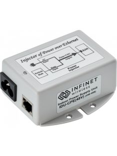   Infinet  AC(110-240VAC) - 24VDC  beltéri tápegység, RJ-45 csatlakozókkal, 10/100BaseT Ethernet