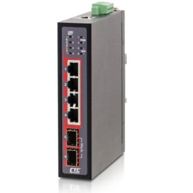 CTC web smart kompakt ipari switch, 4x10/100/1000T + 2x100/1000-X SFP, 12/24/48VDC, -40°C~75°C   CTC web smart kompakt ipari switch, 4x10/100/1000T + 2x100/1000-X SFP, 12/24/48VDC, -40°C~75°C