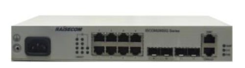 Raisecom menedzselhető L2 Gigabit access switch, 8x10/100/1000Base-T + 4xGE SFP port, AC PSU