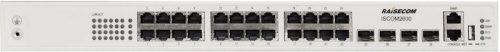 Raisecom menedzselhető L2 Gigabit access switch, 24x10/100/1000Base-T + 4xGE SFP port, DC PSU