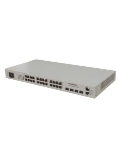   Raisecom L2 access switch 24x10/100/1000BASE-T PoE + 4x10G SFP+ optikai interfész, 1xAC tápegység