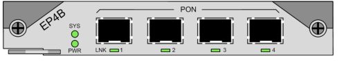 4xEPON bővítőkártya Raisecom ISCOM5508 OLT-hez (SFP modulok nélkül)