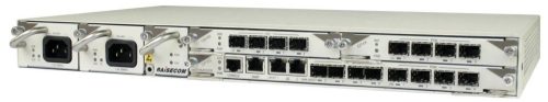 Raisecom 1U GPON OLT alap konfig: 4xGPON SFP,2xGE SFP+2xGE RJ45+2x10GE SFP+, 2xAC PSU,2 bővítőhely