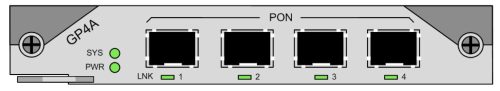 4xGPON bővítőkártya Raisecom ISCOM5508-GP OLT-hez (SFP modulok nélkül)