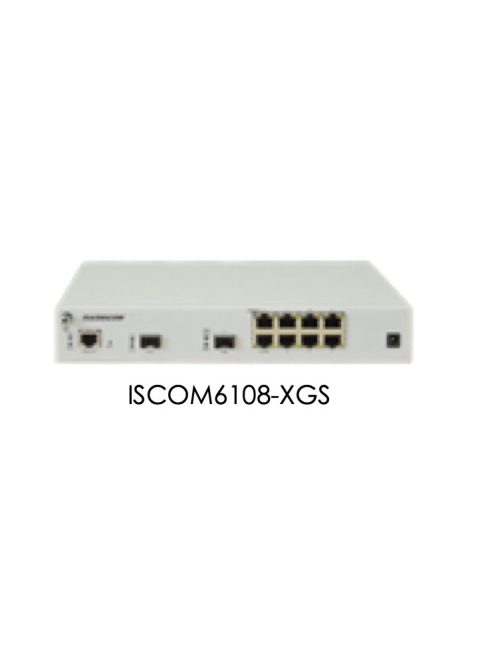 Raisecom PoE XGS-PON MDU (bridge) ONT, 1xSC/APC uplink, 7xGE+1x2.5G RJ45 802.3af/at PoE+1x10G SFP+ port, fémházas, AC tápegység