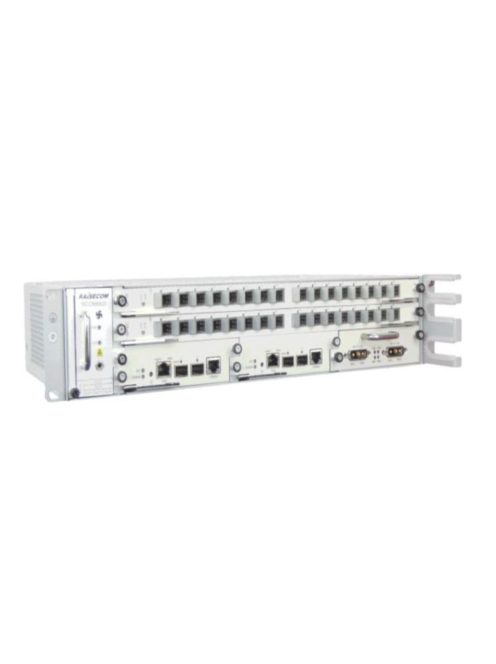 Raisecom 2U EPON OLT alap konfiguráció: 16 EPON SFP port, 2xGbE/10GbE port, 1 ventillátor, AC PSU
