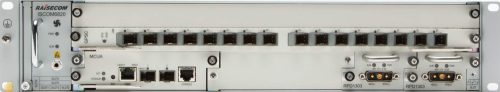 Raisecom 2U GPON OLT alap konfiguráció: 16 GPON SFP port, 2xGbE/10GbE port, 1 ventillátor, AC PSU