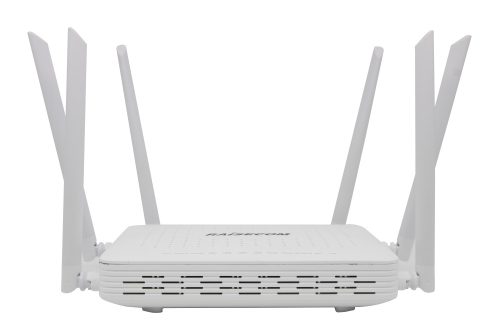 Raisecom GPON HGU (home gateway) Wi-Fi 6 ONT,4xGE,2xFXS,1xUSB3.0,kétsávos AX3000 WLAN,EU táp (külső)