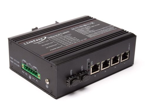 LinkEasy ipari PoE switch,2xGE SFP+4x10/100/1000T 802.3af/at,duál 48V DC bemenet,DIN sín, -40~+85C