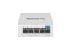 KEENETIC PoE+ Switch 5, 5 portos Gigabit PoE switch, 1 x RJ45 GE + 4 x RJ45 GE PoE+ (802.3af/at), POE power budget 60W, fém házas kivitel.