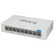 KEENETIC PoE+ Switch 9, 9 portos Gigabit PoE switch, 1 x RJ45 GE + 8 x RJ45 GE PoE+ (802.3af/at), POE power budget 120W, fém házas kivitel.