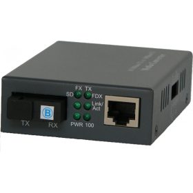 LinkEasy Pro média konverter, 1 x 10/100 Base-T + 1 x SM, 40KM, SC, 1310nm, fémházas, külső PSU   LinkEasy Pro média konverter, 1 x 10/100 Base-T + 1 x SM, 40KM, SC, 1310nm, fémházas, külső PSU