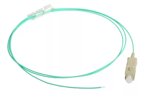 Szimplex pigtail kábel SC/UPC csatlakozóval, 0.9mm szimplex 50/125 OM3 LSZH, 1,5m