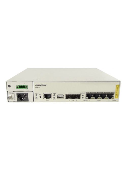 Raisecom CE demarkációs eszköz, 2xGE SFP NNI+4xGE RJ45 UNI portok, AC+DC PSU modul, -20 ~ 65C