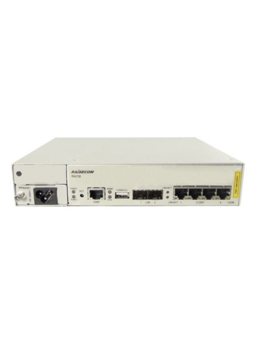 Raisecom CE demarkációs eszköz, 2xGE SFP NNI+4xGE RJ45 UNI portok, 1xAC PSU modul, -20 ~ 65C