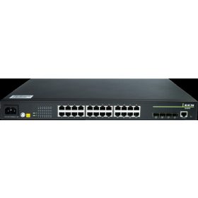DCN L2 PoE switch 24x 10/100/1000Base-T with PoE + (370W) RJ45 + 4x 100/1000Base-X SFP, AC power supply, 1U,   DCN L2 PoE switch 24x 10/100/1000Base-T with PoE + (370W) RJ45 + 4x 100/1000Base-X SFP, AC power supply, 1U,