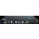 DCN L2 PoE switch 24x 10/100/1000Base-T with PoE + (370W) RJ45 + 4x 100/1000Base-X SFP, AC power supply, 1U,