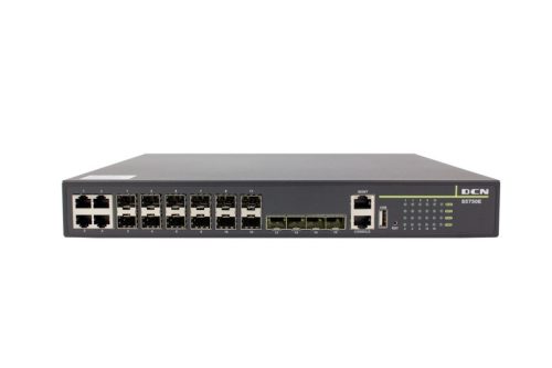DCN L3 lite layer aggregációs switch 8x 100/1000Base-X SFP + 4x COMBO (RJ45 or SFP) + 4x 1/10GBase-X SFP+