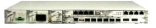 Raisecom iTN221 MCC, 2 GE SFP és 2 STM1/4 SFP uplink, 4 GE RJ45 és 8 E1 (DB37) i/f. Dupla AC PSU.