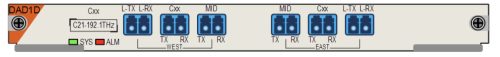 Raisecom DWDM 8x optikai add-drop kártya, iTN8600-DAD8-xx, 21CH